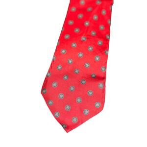Vintage Pietro di Como Men's Red Patterned Necktie